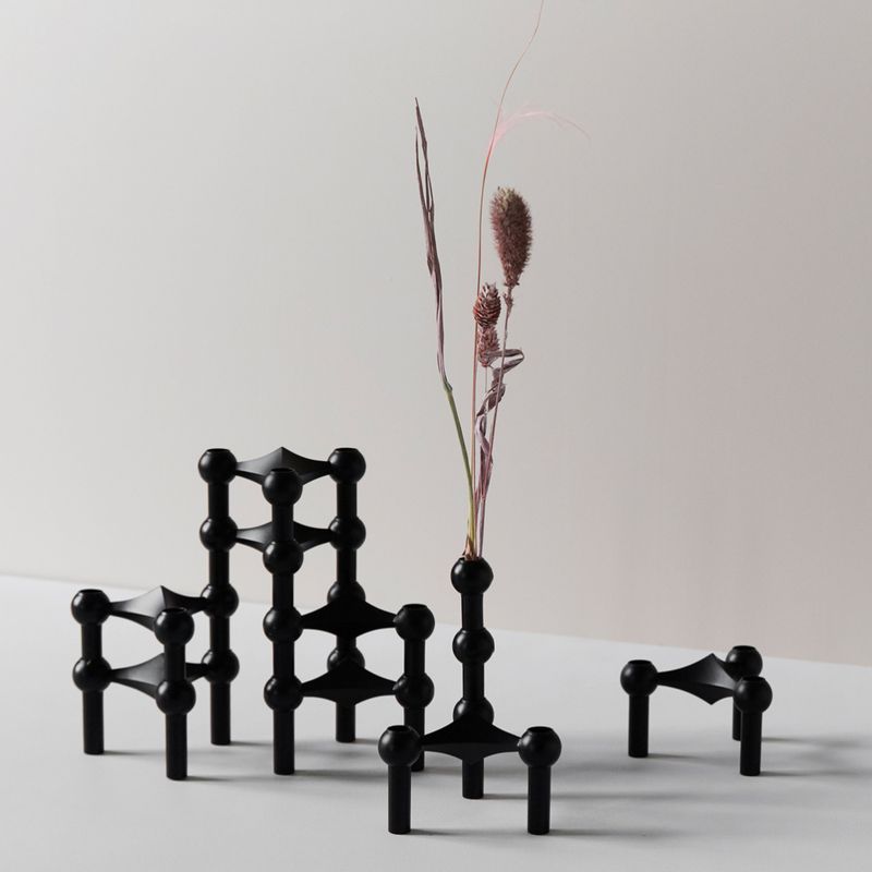 STOFF Nagel Candle Holder 3 - Svart