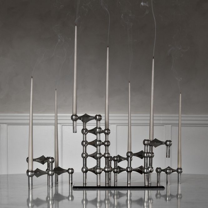 Hovedbilde STOFF Nagel Candle Holder 3 - Sølv 