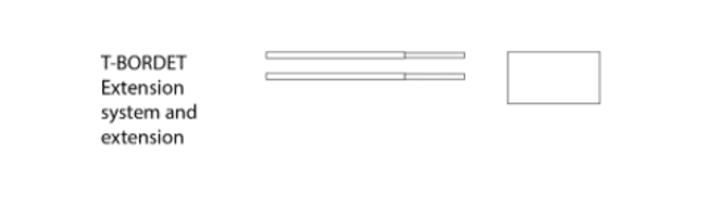 Hovedbilde T-bordet 50x90 Ileggsplate
