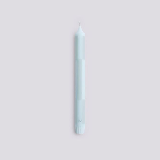 Hovedbilde Pattern Candle - Light Blue with Light Blue Check