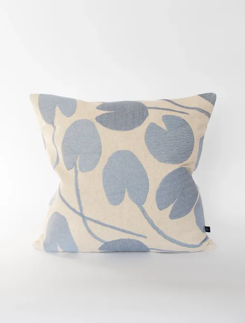 Hovedbilde Water Lilies Embroidered Cushion Cover, blue