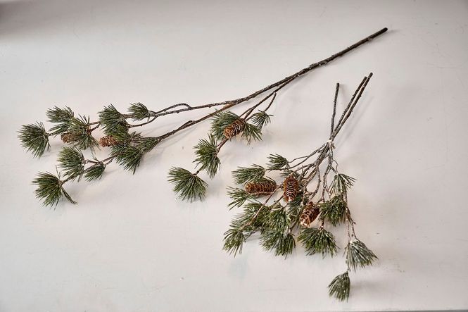 Hovedbilde Silkebloms Furu/Kongle Grønn/Hvit L90cm