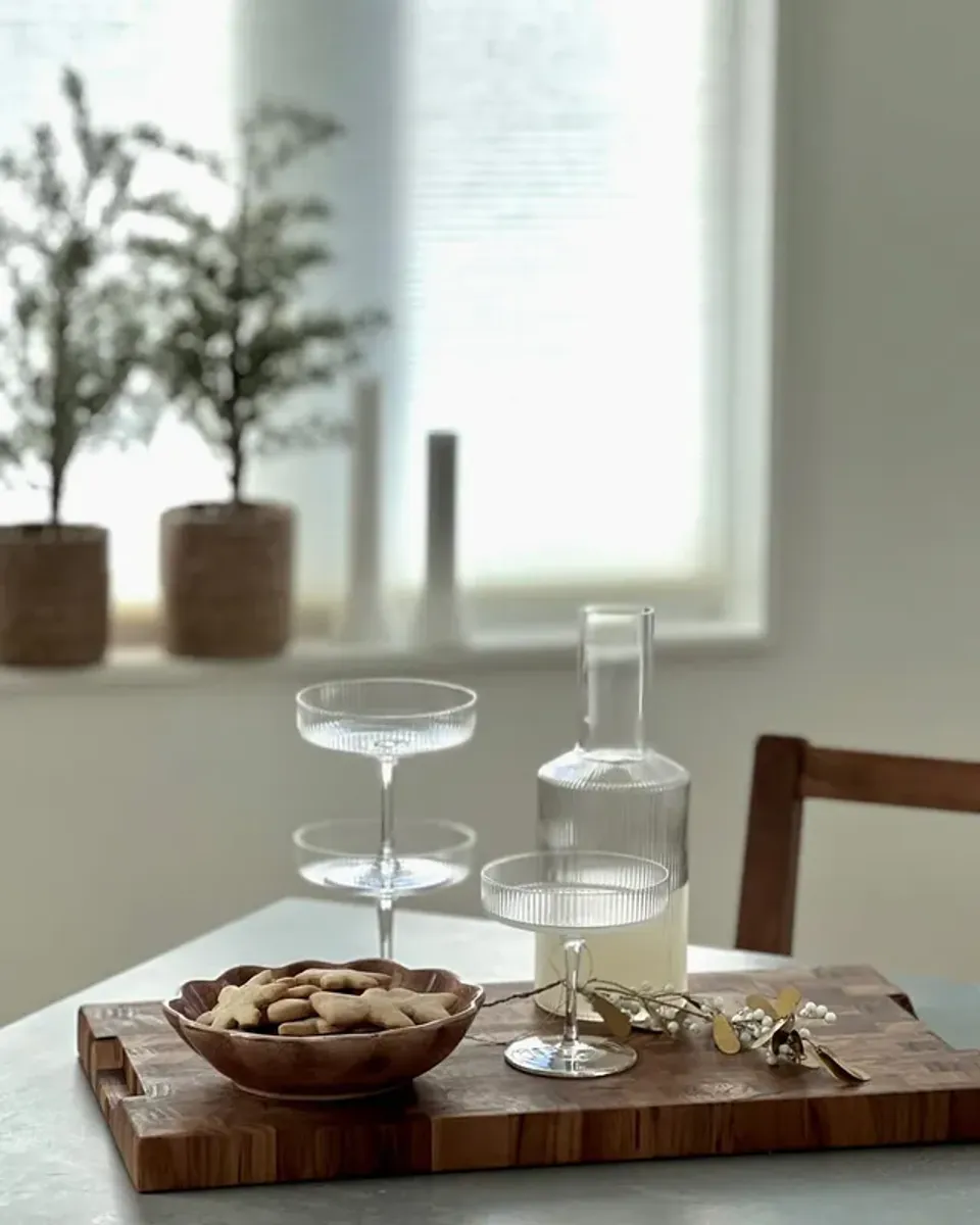 Ripple Champagne Saucers - Clear (Set of 2)
