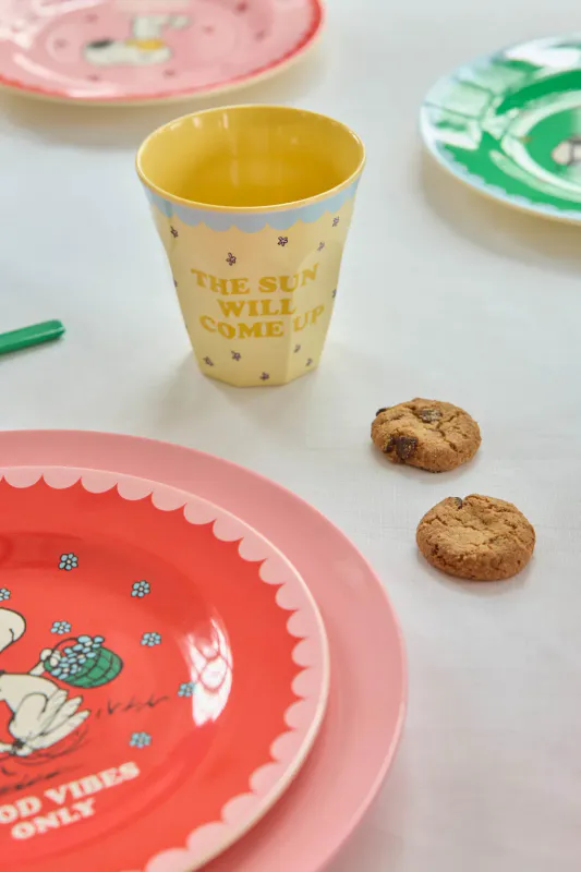 Medium Cup - Cream - Snoopy Print