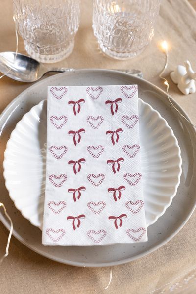 Hovedbilde Serviett - Polkahjerte