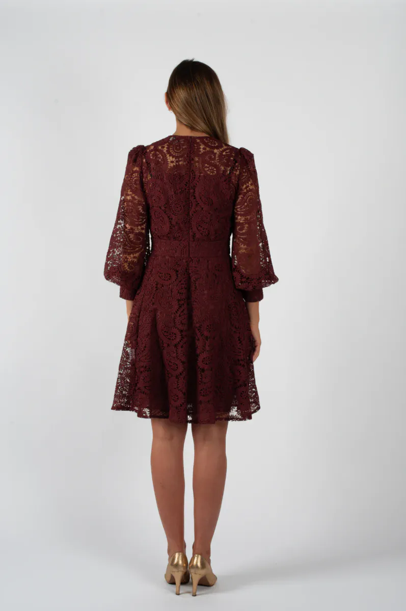 Lace Dress - Bordeaux
