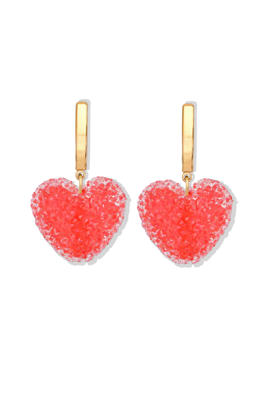 Jelly Heart Hoops - Watermelon