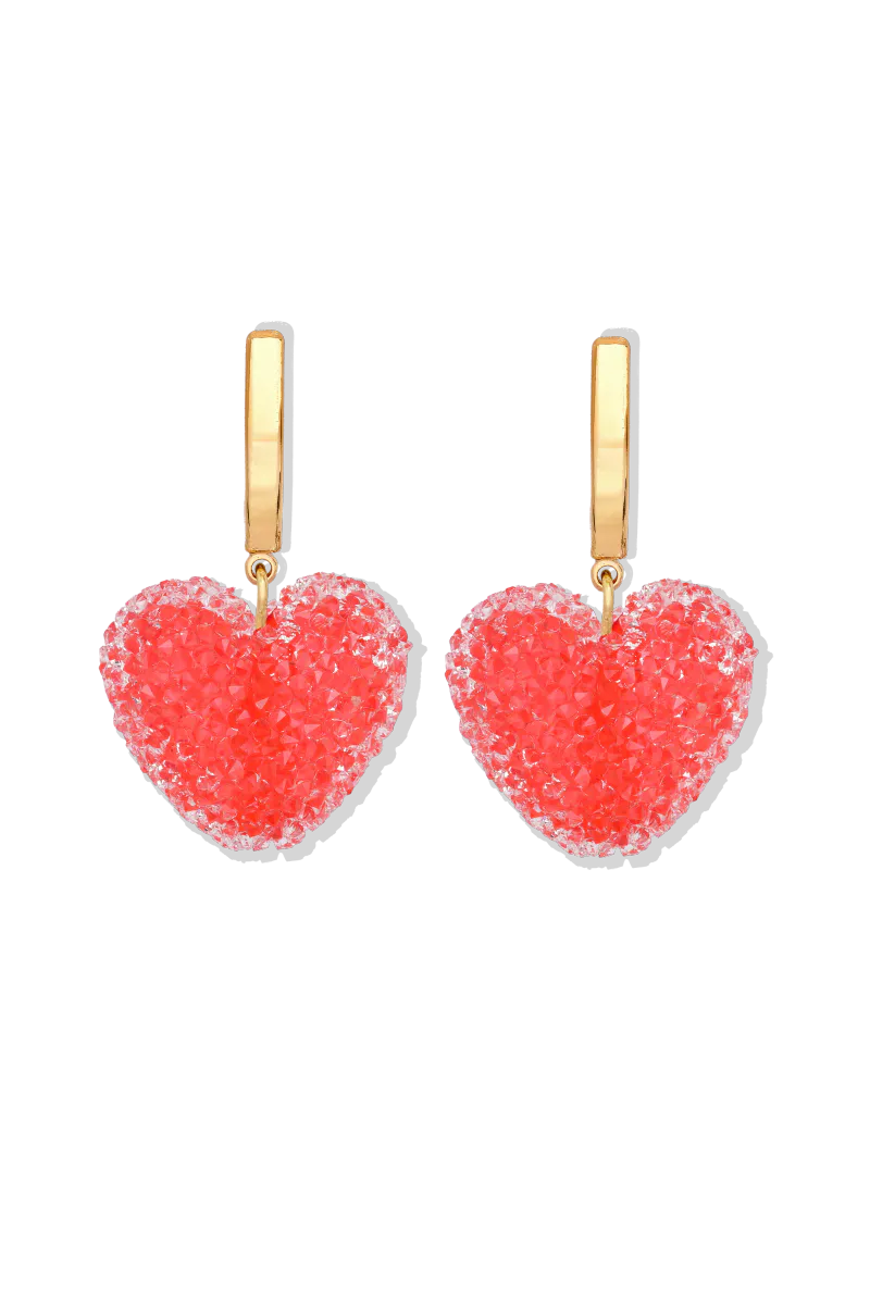 Jelly Heart Hoops - Watermelon
