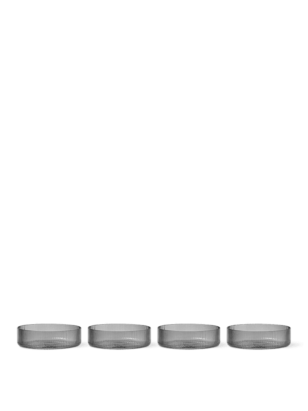 Ripple Serving Bowls - Smoked (set of 4)