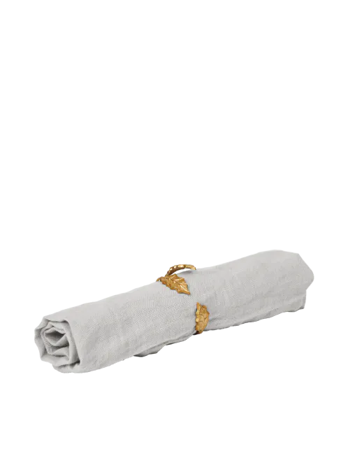 Hovedbilde Holly Leaf Napkin Rings - Set of 4 - Brass