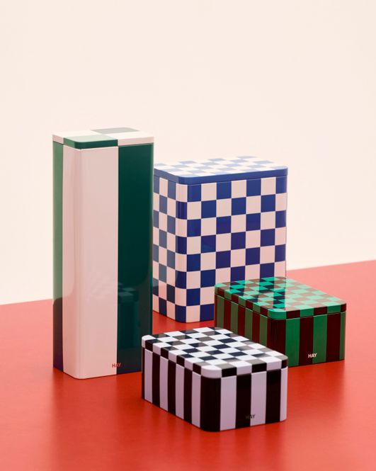 Hovedbilde Tin Container Slim - Green And Off White
