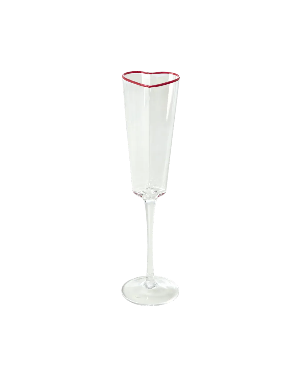 Heart Glass Champagne Tall