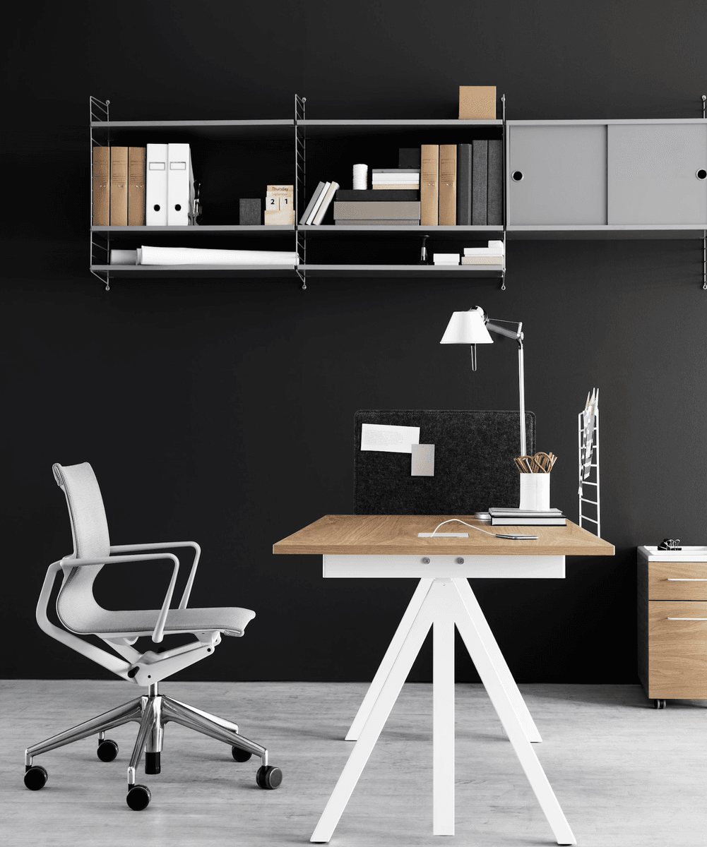 Height-adjustable work desk 180x90