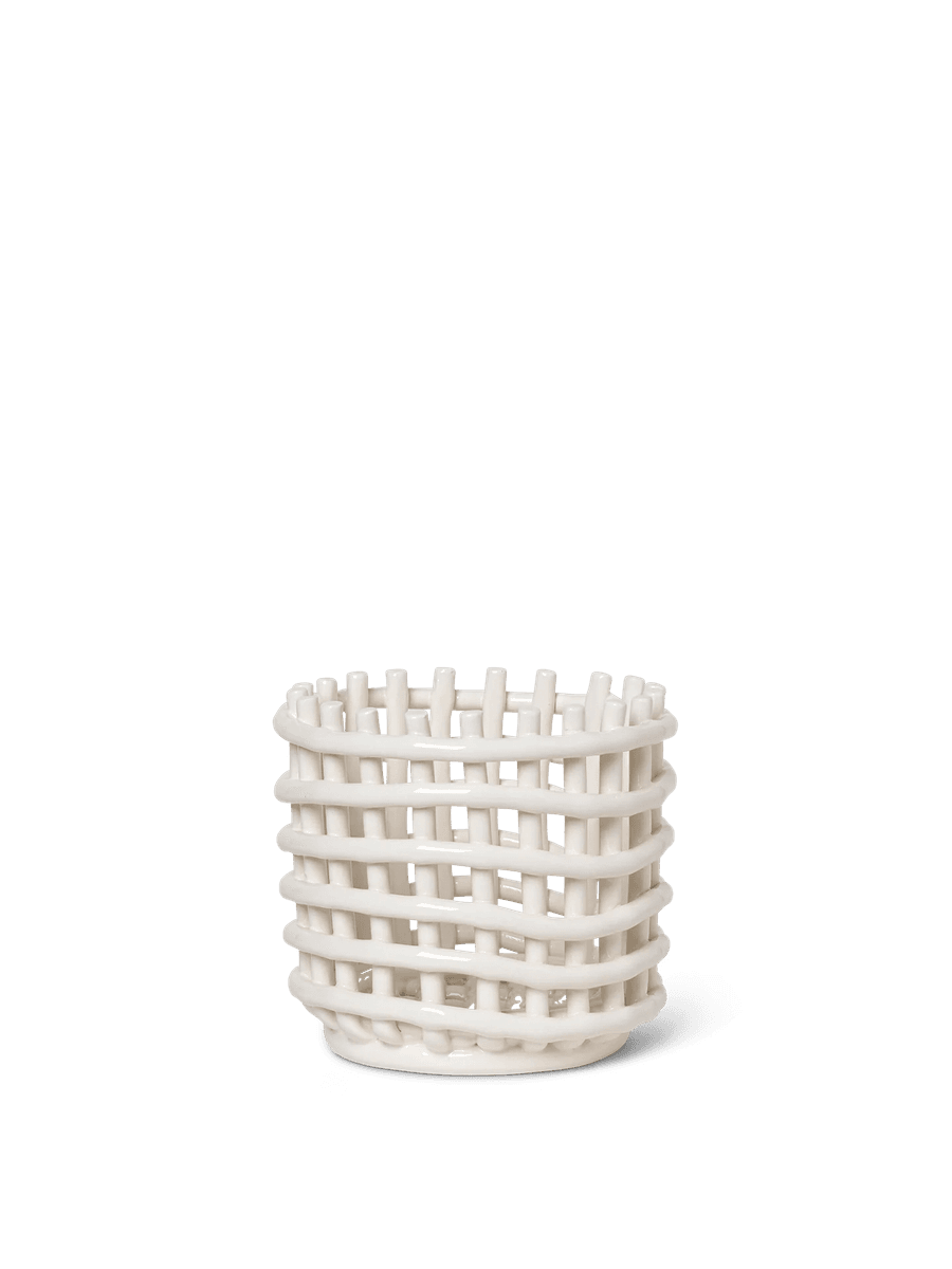 Ceramic Basket - Small - Off-white