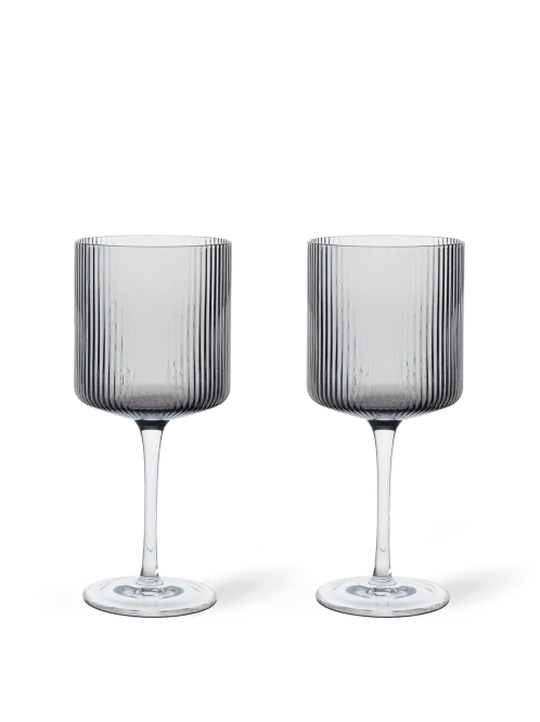 Hovedbilde Ripple Red Wine Glasses - Smoked (set of 2)