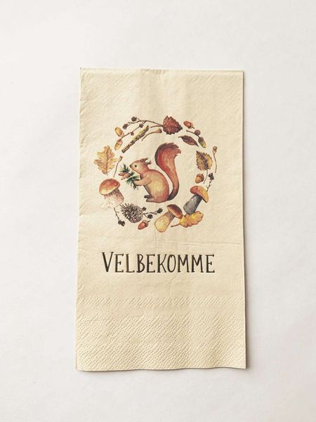 Hovedbilde Serviett Velbekomme – Ekorn – 33×44 ...
