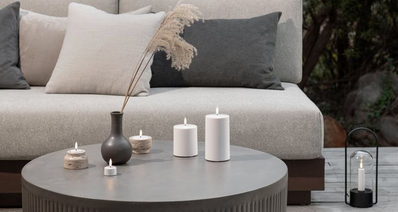 Outdoor Pillar Candle Smooth W8,4 x H10 cm