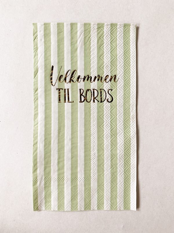Serviett Buffet - Velkommen til bords - Striper